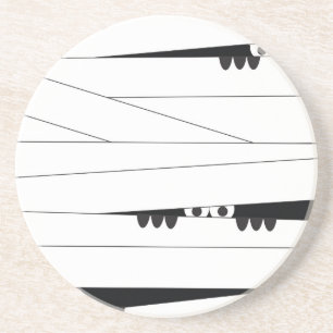 Halloween Peeking Mummy Getränkeuntersetzer