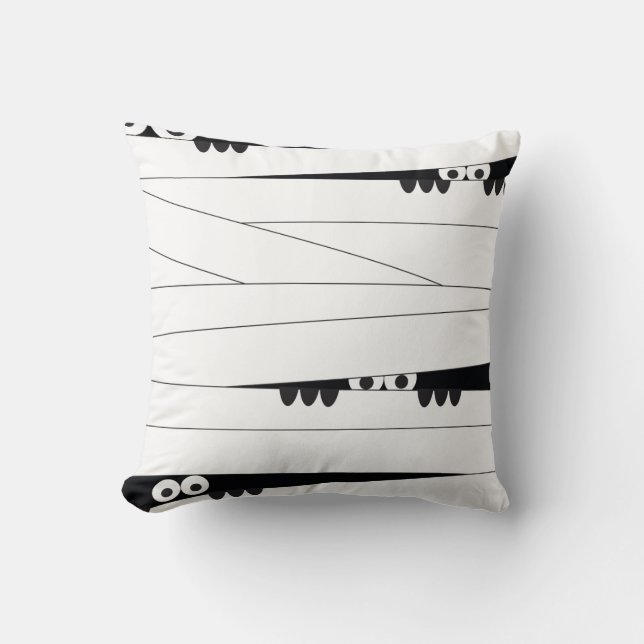 Halloween Peeking Mummy Kissen (Vorderseite)