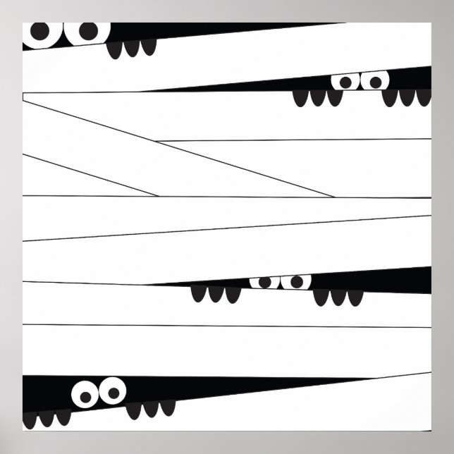 Halloween Peeking Mummy Poster (Vorne)