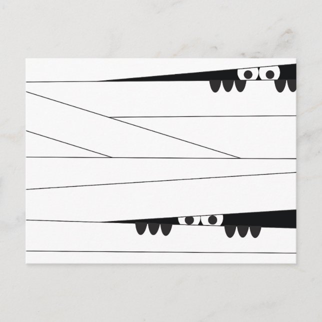 Halloween Peeking Mummy Postkarte (Vorderseite)