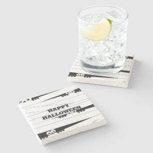 Halloween Peeking Mummy Steinuntersetzer