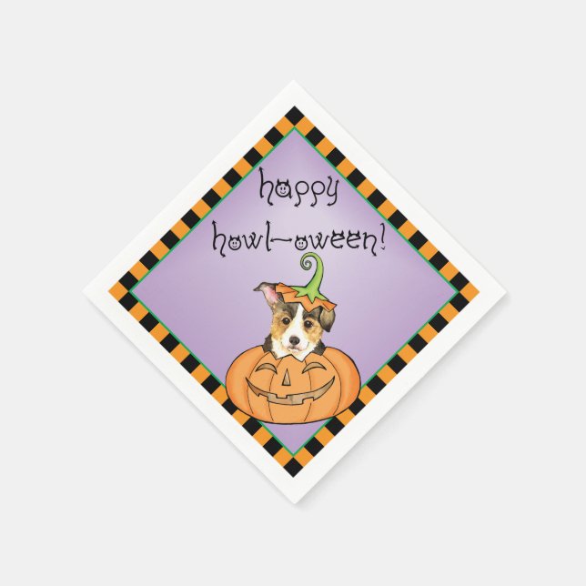 Halloween Pembroke Welsh Corgi Napkins Serviette (Ecke)