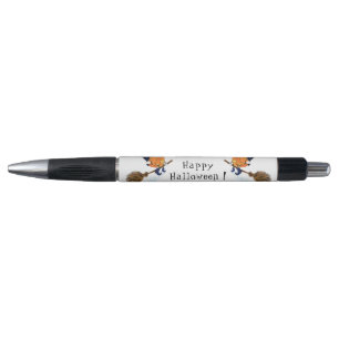 Halloween Pen Witch Pumpkin Flying Broom Fun Kugelschreiber