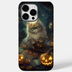 Halloween Persische Katze mit Kürbiskugeln Beängst Case-Mate iPhone 14 Pro Max Hülle