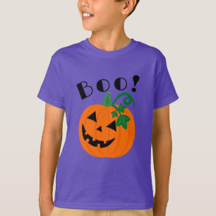 Halloween Personalisiert Kürbislaterne Boo T-Shirt