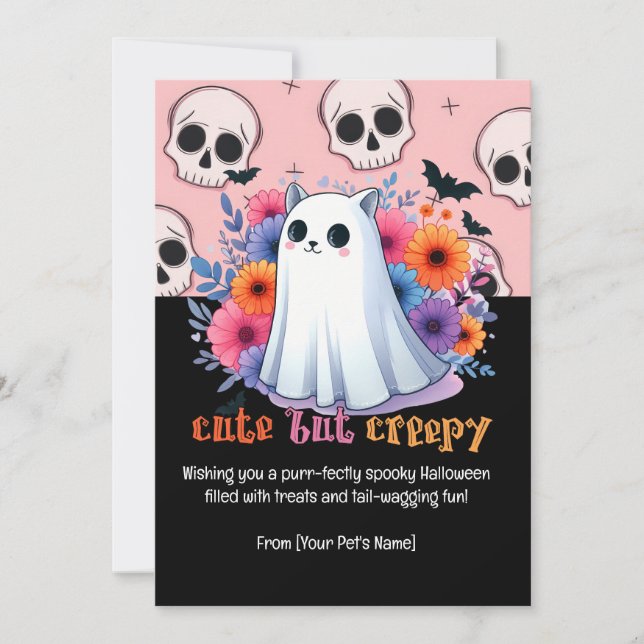 Halloween Pet Gruß Feiertagskarte (Vorderseite)