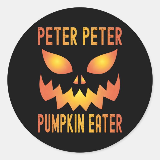 Halloween Peter Pumpkin Eater Runder Aufkleber (Vorderseite)