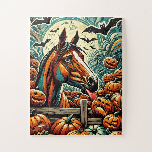 Halloween Pferd 30 Stück Kids Puzzle (Vertikal)