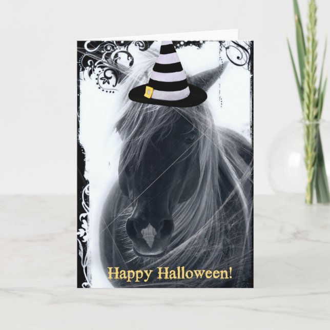 Halloween Pferd Karte (Vorderseite)