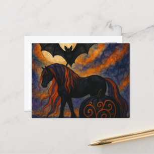 Halloween Pferd Postkarte