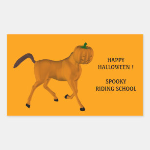 Halloween-Pferd Rechteckiger Aufkleber