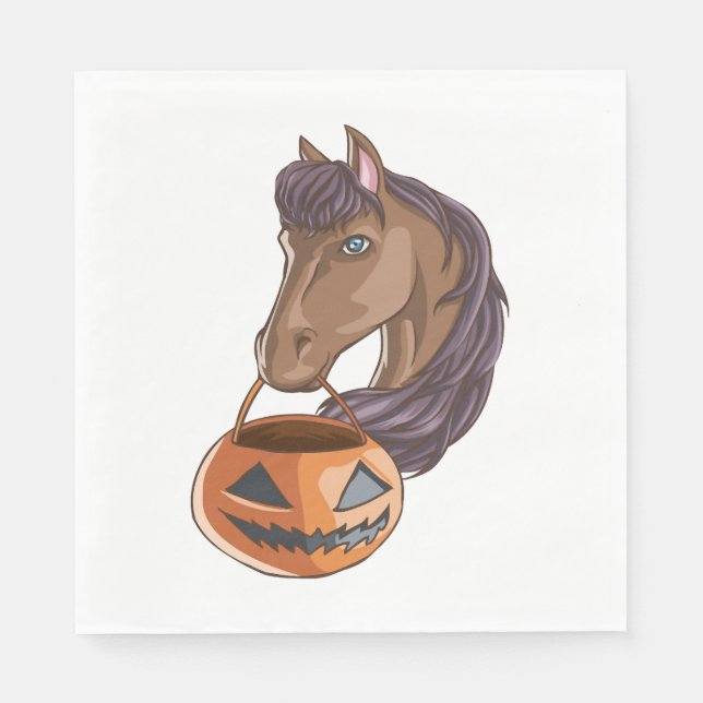 Halloween Pferd Serviette (Vorderseite)