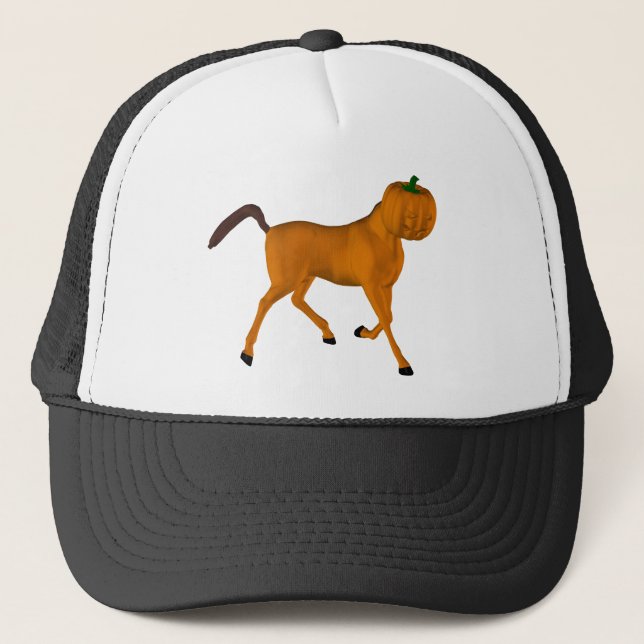Halloween Pferd Truckerkappe (Vorderseite)