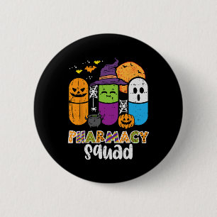 Halloween Pharmacy Squad PIlls Costume Pharmacist Button