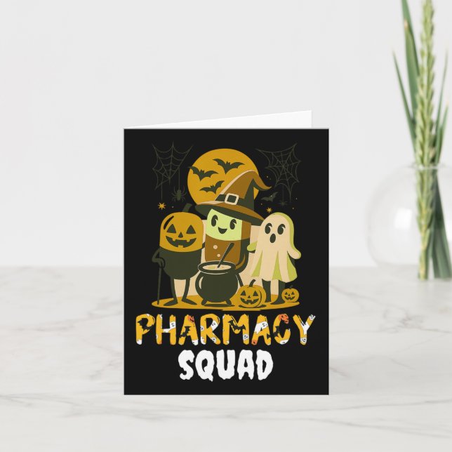Halloween Pharmacy Squad Pills Kostümpharmaktin Karte (Vorderseite)