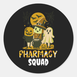 Halloween Pharmacy Squad Pills Kostümpharmaktin Runder Aufkleber