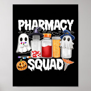 Halloween Pharmacy Squad Pills Shirts Pharmaceutic Poster