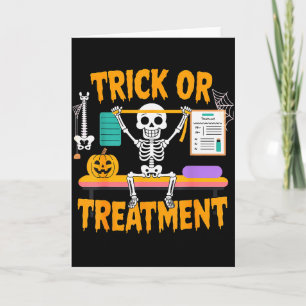 Halloween Physiotherapie Therapeut Pt-Süßigkeiten Karte