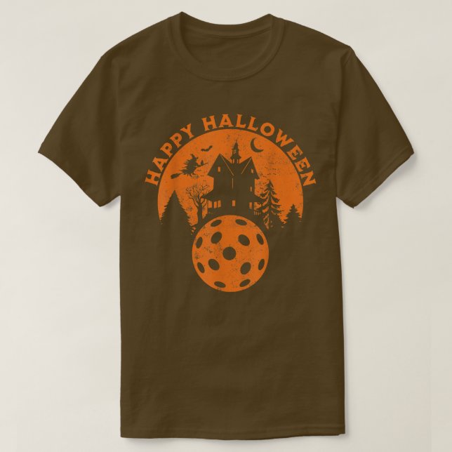 Halloween Pickleball Kostüm Spuk T-Shirt (Design vorne)