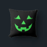 Halloween Pillow Kissen<br><div class="desc">Perfect for accenting your home for that special Halloween party, use this throw pillow shown with a cute Halloween pumpkin face print.
Customize this item or buy as is.
Licensed Print</div>