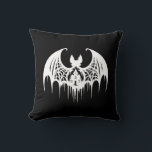 Halloween Pillow Kissen<br><div class="desc">Perfect for accenting your home for that special Halloween party, use this throw pillow shown with a Halloween haunted bat print.
Customize this item or buy as is.
Licensed Print</div>