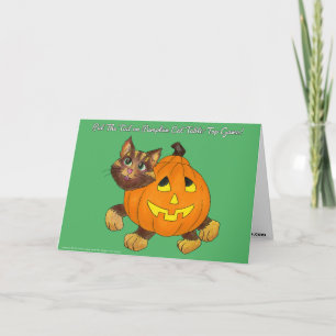 Halloween Pin The Tail Spiel Grußkarte Dankeskarte