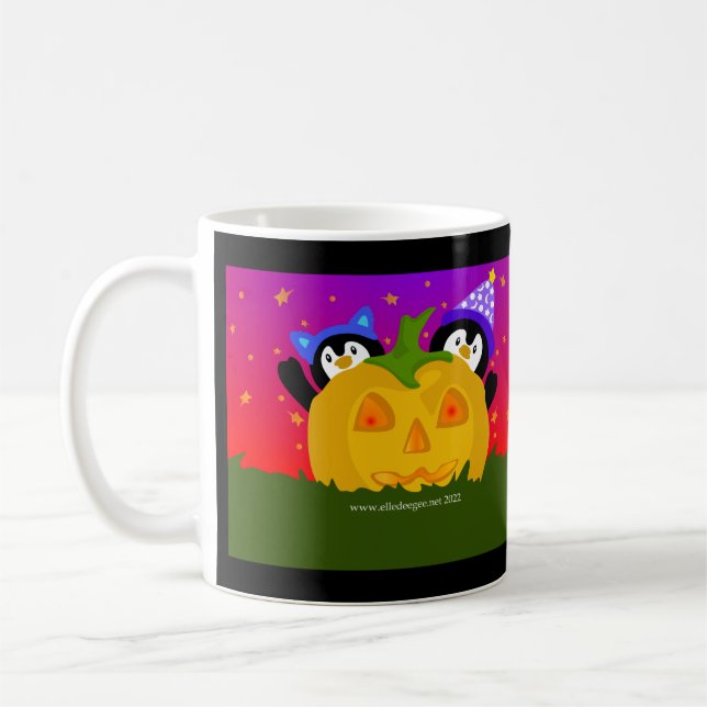Halloween Pinguine Kaffeetasse (Links)