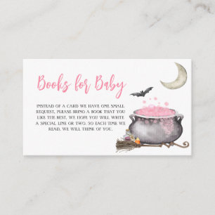 Halloween Pink Baby ist das Brechen von Büchern fü Begleitkarte