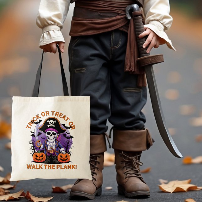 Halloween-Pirat Trick or Treat oder geh über Bord Tragetasche (Von Creator hochgeladen)