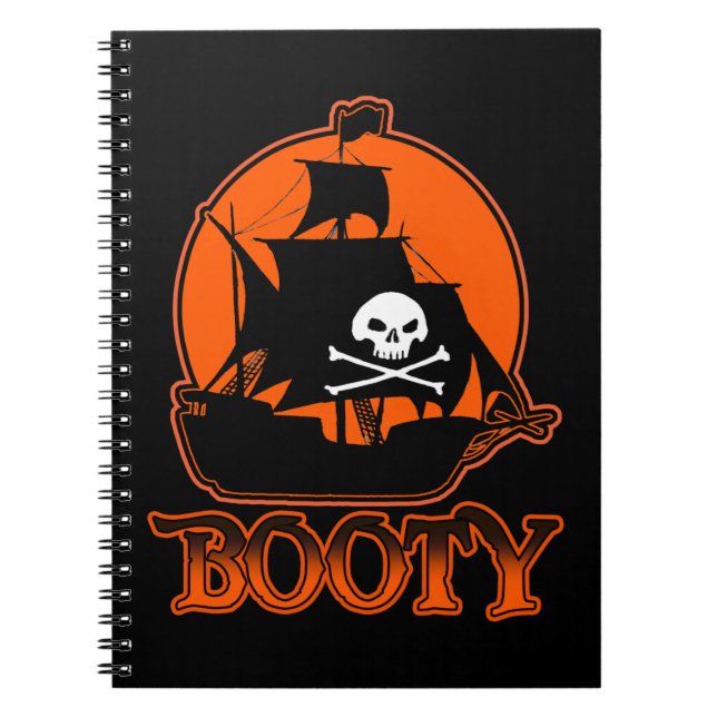 Halloween Pirate Hintern Notizblock (Vorderseite)