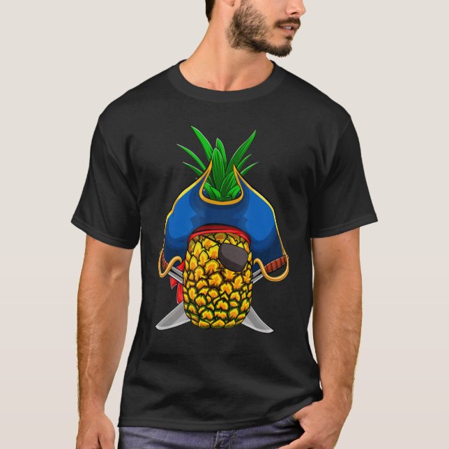 Halloween Pirate Pineapper Swingers Lifestyle T-Shirt (Vorderseite)