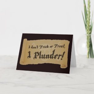 Halloween Pirate Plunder Karte