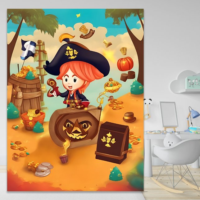 Halloween Pirate Treasure Hunt AI Generativ Poster (Von Creator hochgeladen)