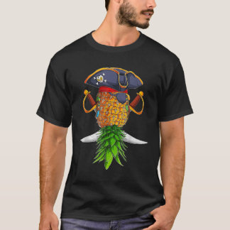 Halloween Pirate Upside Down Ananas Swingers Li T-Shirt