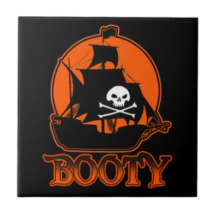 Halloween-Piratenschatz Fliese