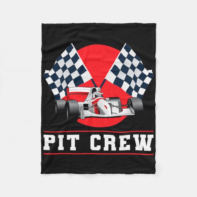 Halloween Pit Crew Kostümbahn Fleecedecke (Vorderseite)