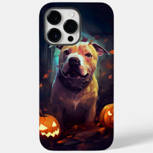 Halloween Pitbull mit Pumpkins Beängstigend Case-Mate iPhone 14 Pro Max Hülle