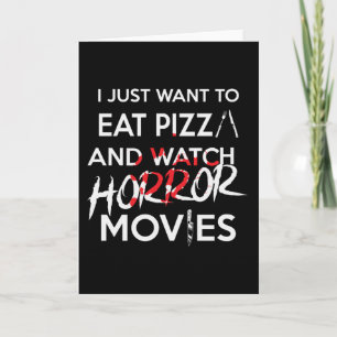 Halloween Pizza Funny Horror Movie Karte
