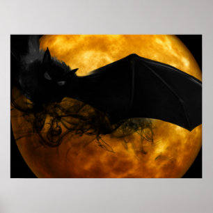 Halloween-Plakat-Gruseliger Fledermaus Poster