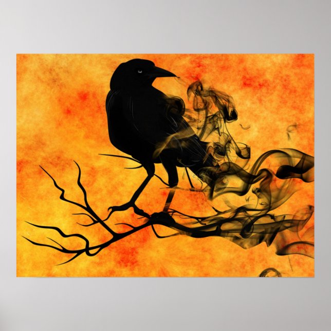 Halloween-Plakat-Rabenplakat Poster (Vorne)