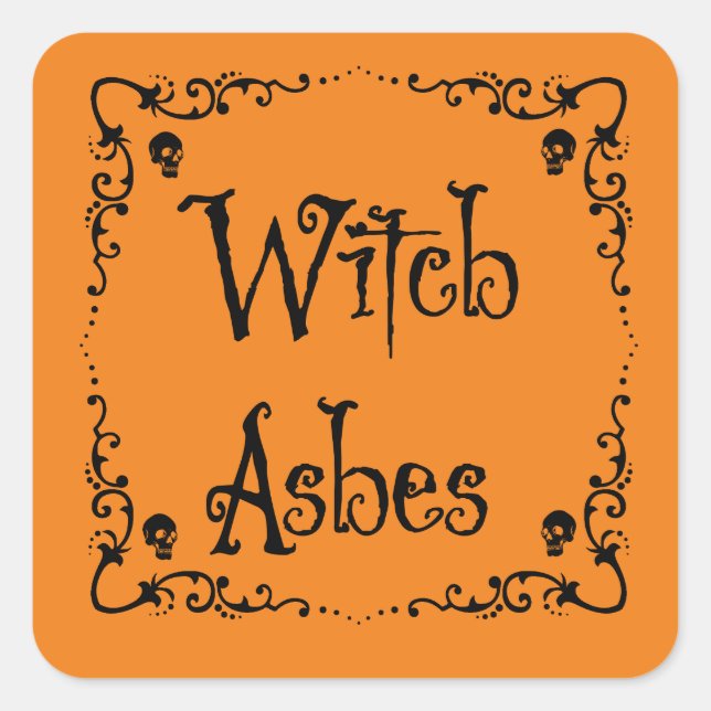 Halloween Poingredients Hexashes Quadratischer Aufkleber (Vorderseite)