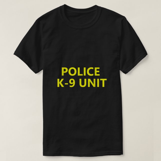 Halloween Police K9 K9 Einheit Kostüm Offizier Dog T-Shirt (Design vorne)