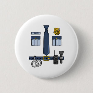 Halloween Polizist Kostüm Halloween Polizeibeamter Button