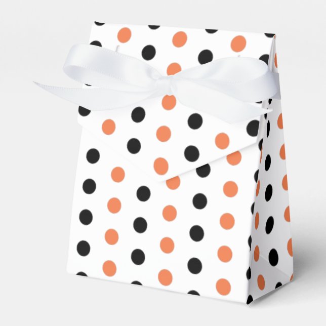 Halloween Polka Dot Pattern Gefälligbox Geschenkschachtel (Vorderseite)