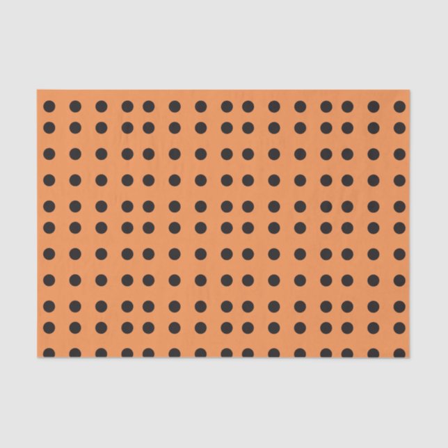 Halloween Polka Dot Pattern Seidenpapier (Vorderseite)