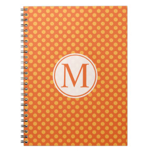 Halloween Polka Dots Monogram Gästebuch Notizblock