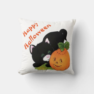 Halloween Polyester-Kissen/Schwarze Katze Kissen