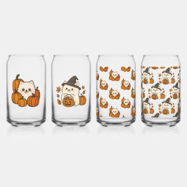 Halloween Pomeranians – Set van 4 Glazen Dosenglas