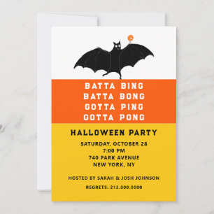 Halloween-Pong-Party Einladungen