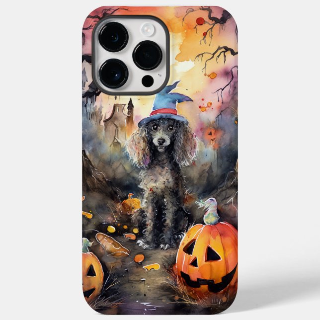Halloween Poodle mit Pumpkins Beängstigend Case-Mate iPhone Hülle (Rückseite)